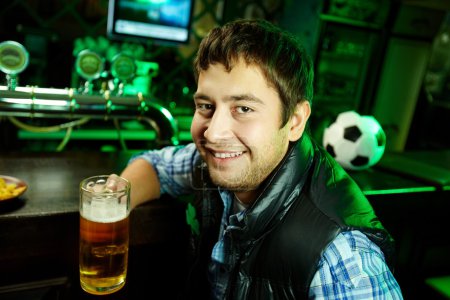 Guy at sport bar
