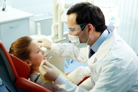 Dentist and patient
