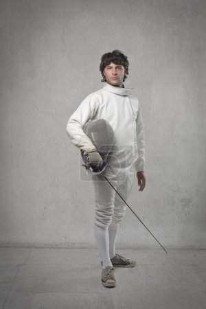 Portrait of a young fencer