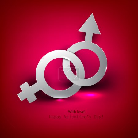 Abstract vector background with male female symbol