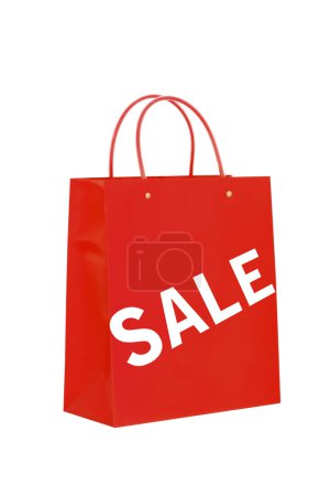 Red Sale Bag over White