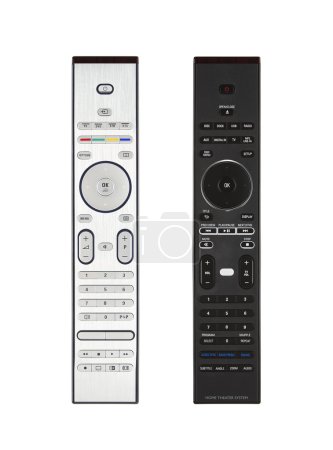 Remote controls isolated on white