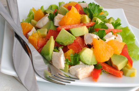 Chicken salad with avocado