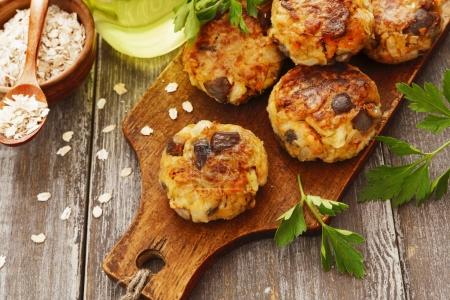 Vegetable cutlets with mushrooms 