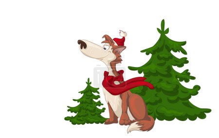 Cartoon dog, symbol of year 2018