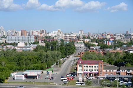  View of the city of Barnaul from the mountainous part.