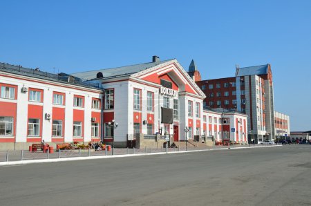 Barnaul, Russia, August, 17, 2016. Railway station in Barnaul in summer