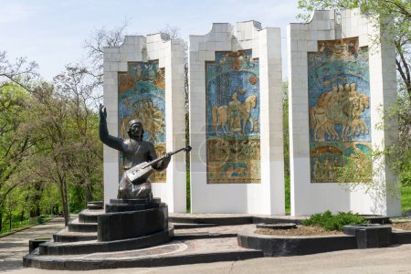 Monument Dzhangarchi Eelyan Ovla in park Druzhba