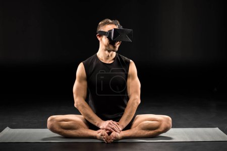 Man in virtual reality glasses 