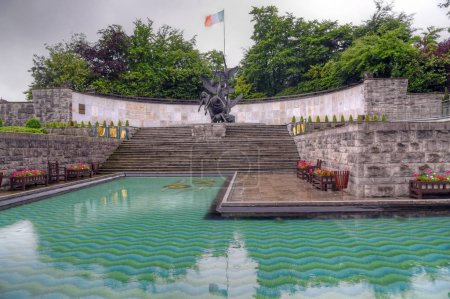 Dublin, Ireland - May 30, 2017: The Garden of Remembrance The Garden of Remembrance is a memorial garden in Dublin dedicated to the memory of 