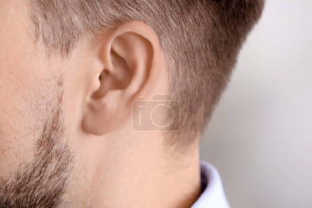 man with hearing problem