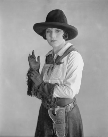 Portrait of cowgirl