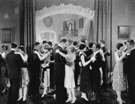 Group of dancing in a ballroom