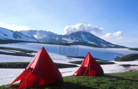 Campsite under Mutnovsky Volcano,Kamchatka