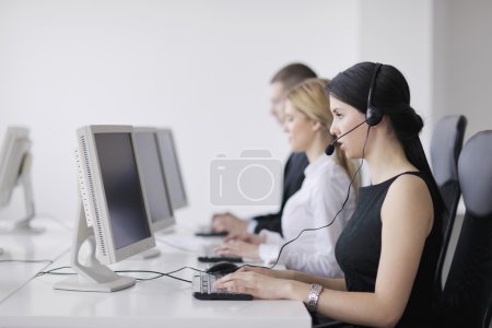 Business group working in customer and help desk office