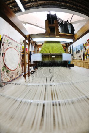 Traditional arabic rug production