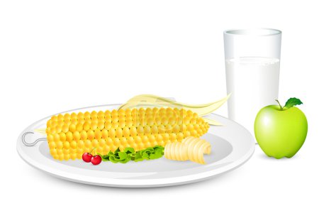 Breakfast with Corn and Milk