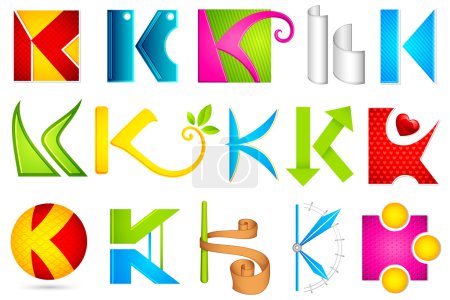Different Icon with alphabet K