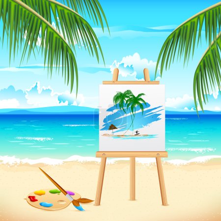 Painting of Sea Beach