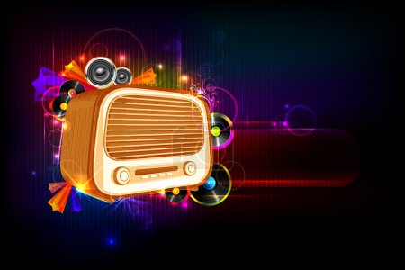 Radio on Musical Background