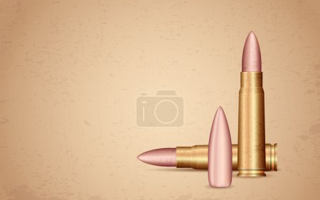 Rifle Bullet on Grungy Background