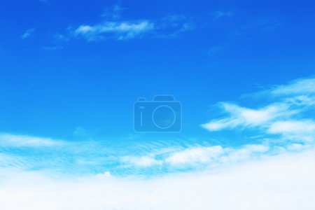 Sky with white soft clouds