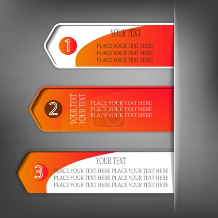 Set of three modern tags