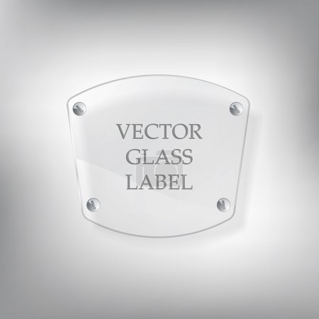 White glass vector board on screws