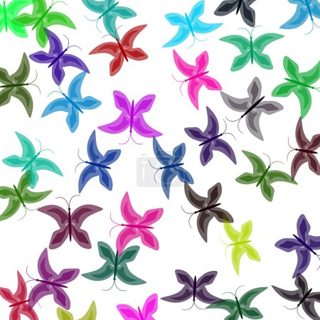 Multi-colored butterflies