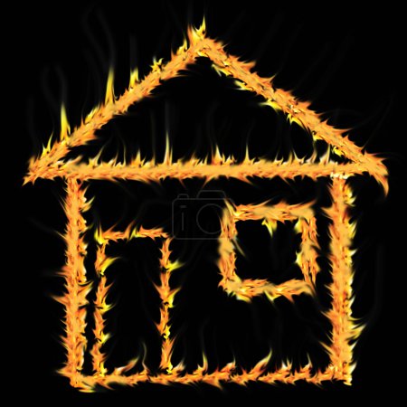 The house on fire