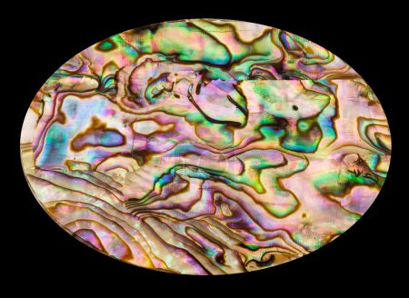 Iridescent mother of pearl oval