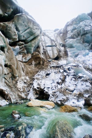 Gomukh, source of Ganga .Ice cave.