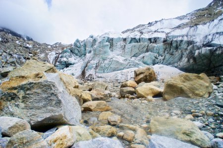 Gomukh, source of Ganga .Ice cave.