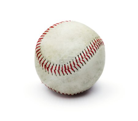 Grunge baseball ball isolated on white