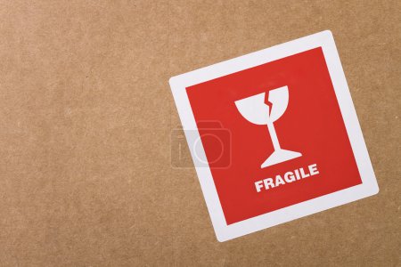 Fragile sticker with copy space