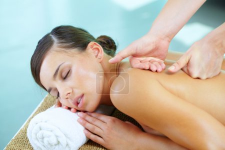 During massage