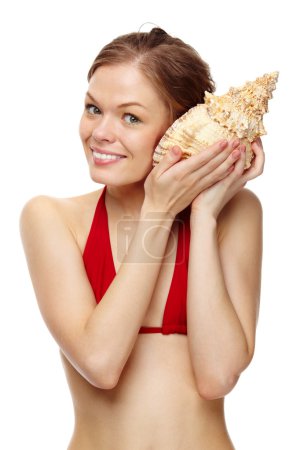 Girl with a seashell