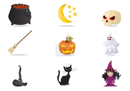 Collection halloween stickers