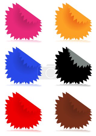 Glossy color stickers