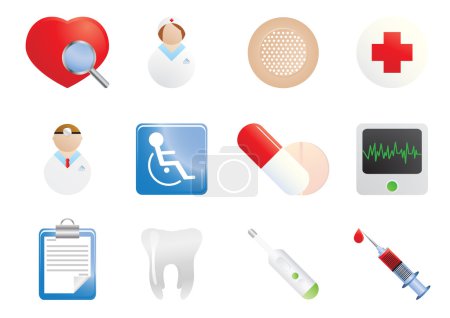 Set of hospital and medical icons