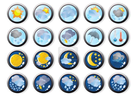 Several weather web icons