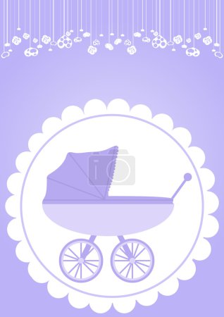Violet baby carriage for newborn boy
