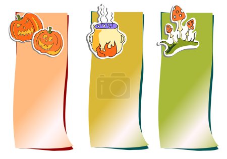 Three Halloween stickers