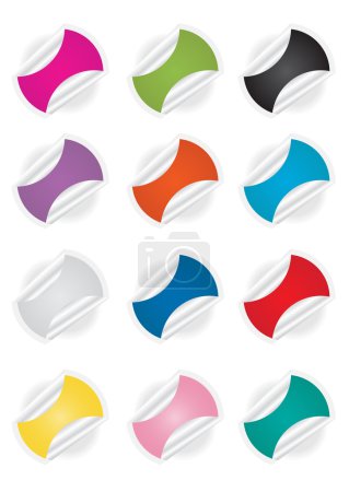 Colorful round stickers