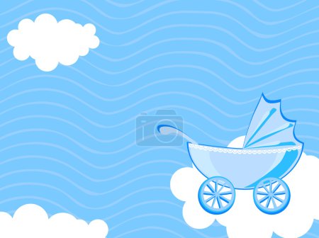 Vector illustration of baby carriage