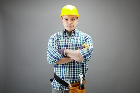 Handyman in helmet