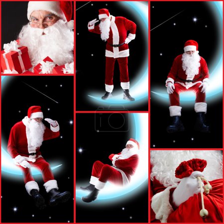 Collage of Santa Claus