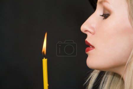 Woman and candle